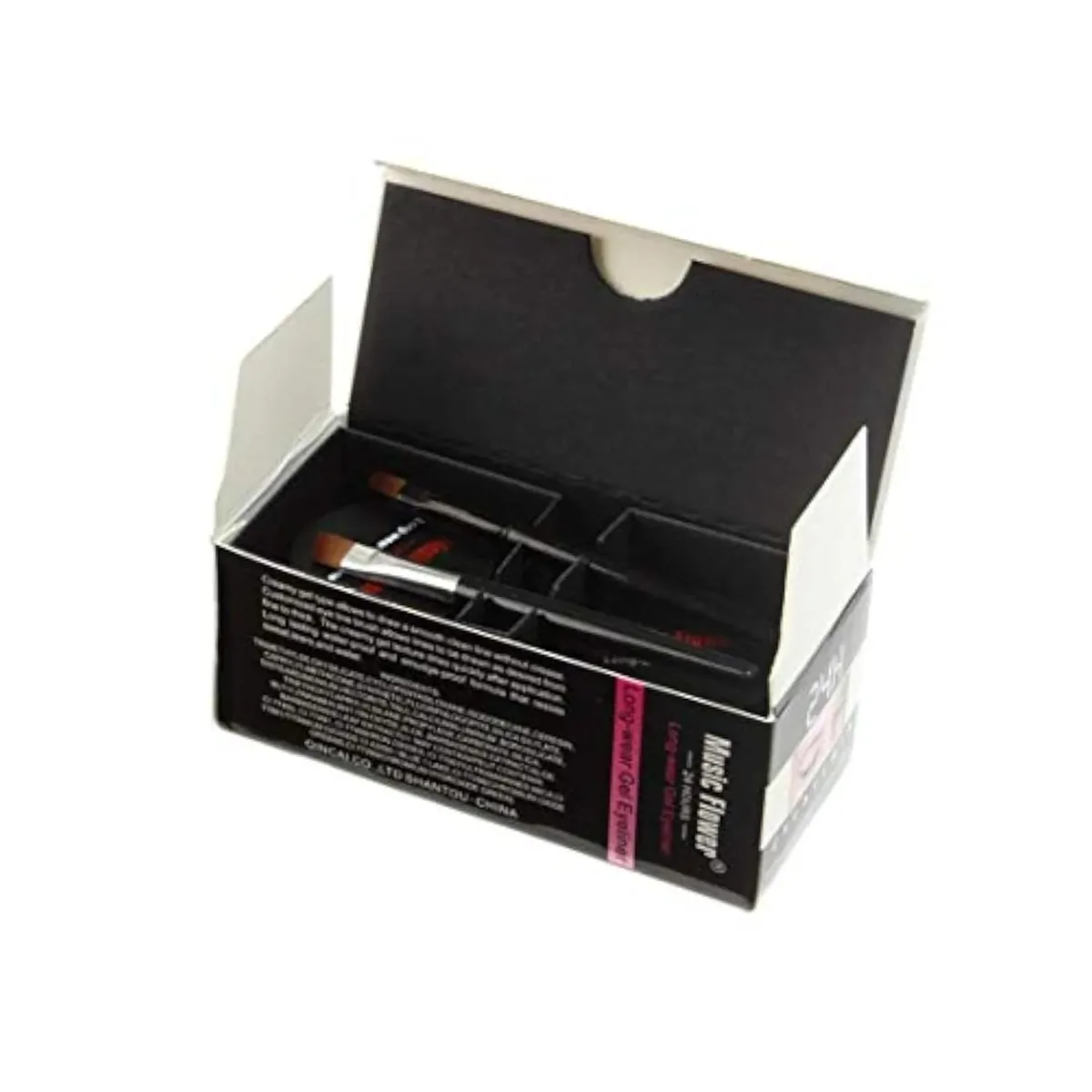 2 in 1 Black and Brown Gel Eyeliner Set Water Proof Smudge Proof, Last for All Day Long, Work Great with Eyebrow, 2 Pieces Eye Makeup Brushes Included