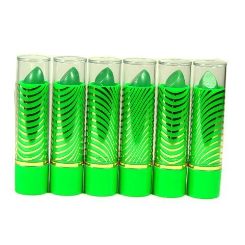 Aloe Vera Green Color Change Lipstick, 6-Pack