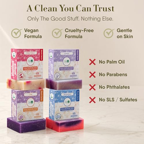Floral Bar Soap Set - Handmade Castile Soap - 5 oz