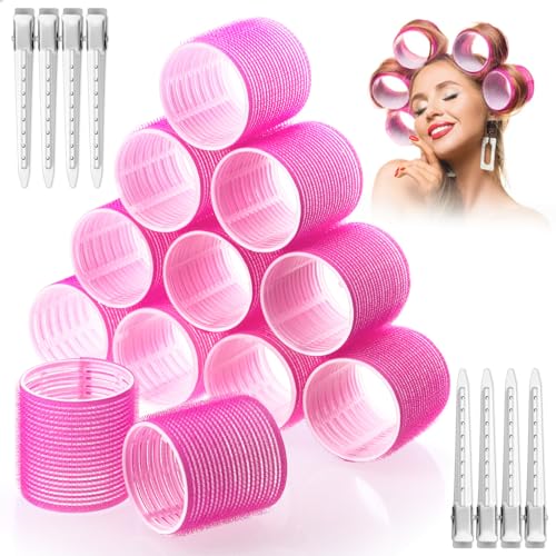 Jumbo Hair Rollers 60mm Self Grip 12 Pcs