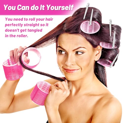 Jumbo Hair Rollers 60mm Self Grip 12 Pcs