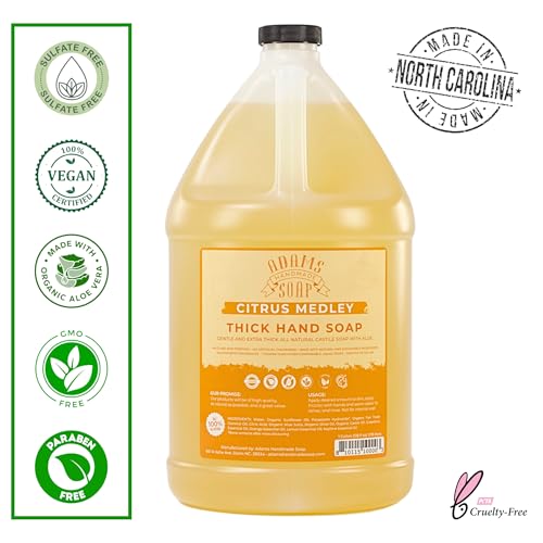 Thick Organic Castile Liquid Hand Soap 1 Gallon Refill - Citrus Medley