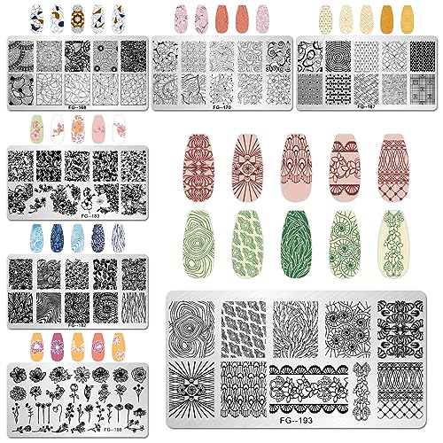 Nail Stamper Kit with 7 Plates