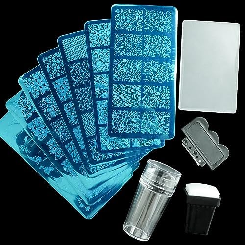 Nail Stamper Kit with 7 Plates