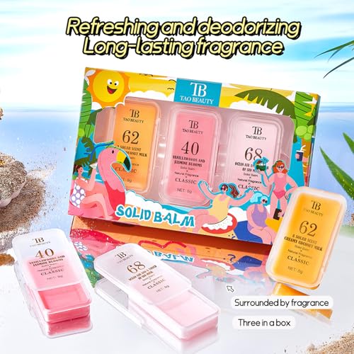 Solid Perfume 3-Pack Travel Balm Women Men