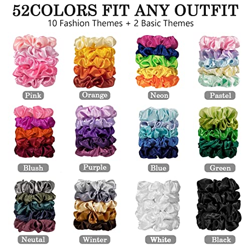 60 Pack Satin Scrunchies