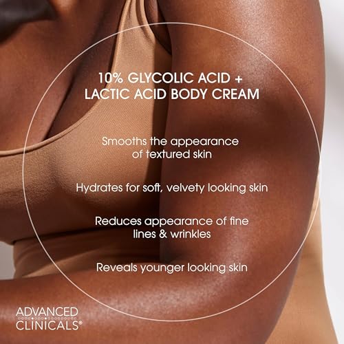 10% Glycolic Acid + Lactic Acid Lotion Exfoliant Moisturizing Cream With Hyaluronic Acid M