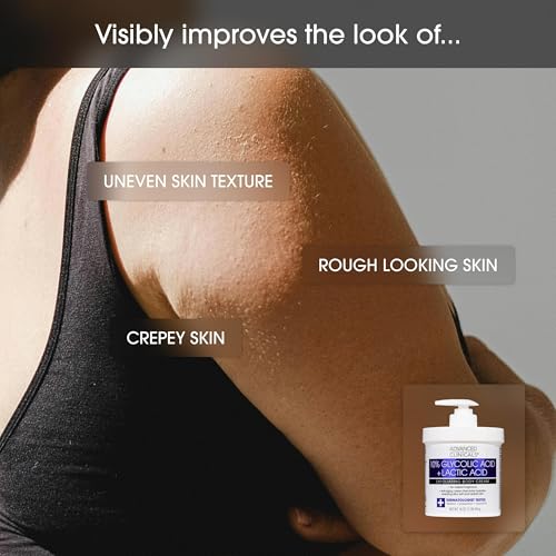 10% Glycolic Acid + Lactic Acid Lotion Exfoliant Moisturizing Cream With Hyaluronic Acid M