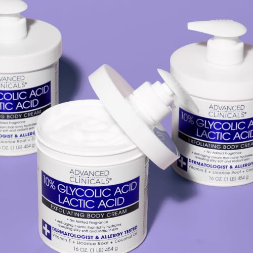 10% Glycolic Acid + Lactic Acid Lotion Exfoliant Moisturizing Cream With Hyaluronic Acid M