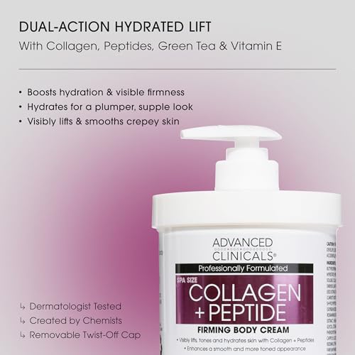 Peptide Infused Collagen Lotion For Women & Men Helps Improve Look Of Crepey Skin