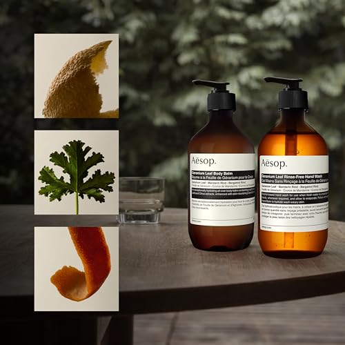 Geranium Leaf Body Cleanser & Balm Set | Citrus & Fresh Duo to Cleanse and Hydrate Skin | 