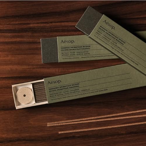 Kagerou Aromatique Incense Sticks | Earthy & Smoky Aroma of Vetiver and Sandalwood | 33 St