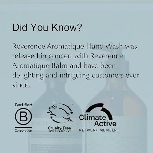Reverence Aromatique Hand Wash Refill | Cleanse and Exfoliate the Hands | With Botanical E