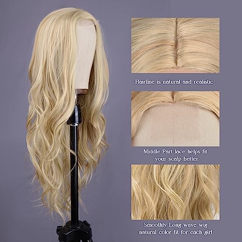 Long Wavy Blonde Wig