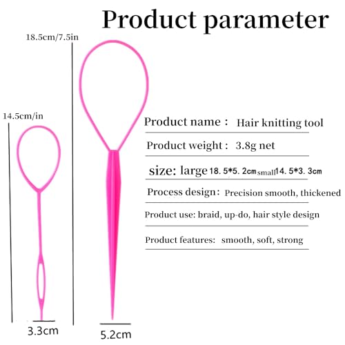 6pcs Topsy Tail and Hair Loop Styling Tool Set