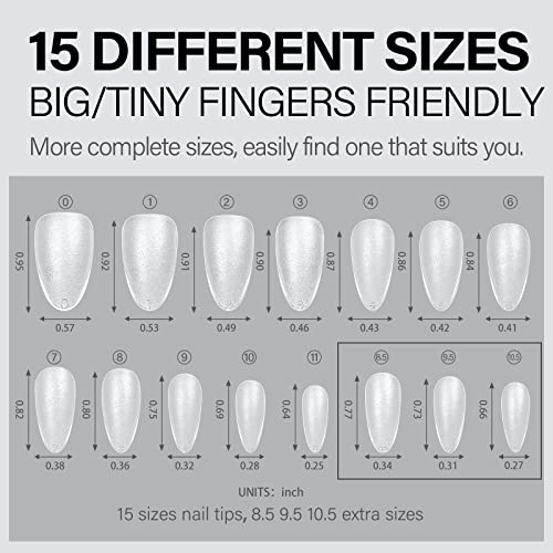Almond Nail Tips, 450pc