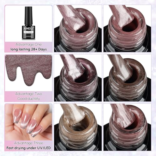 cat eye gel polish set 6 HEMA free