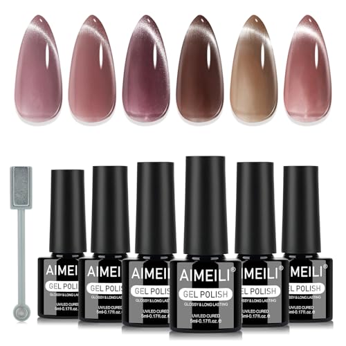 cat eye gel polish set 6 HEMA free