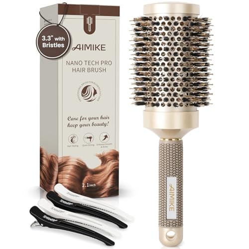 Round Hair Brush Nano Thermal 2.1 Inch Boar