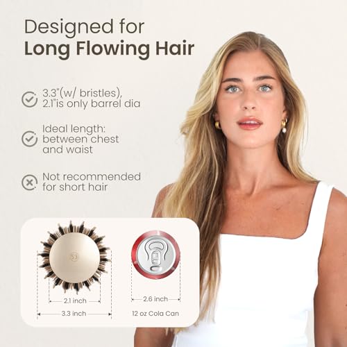 Round Hair Brush Nano Thermal 2.1 Inch Boar