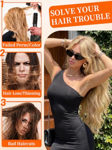 T Part Long Blonde Wavy Lace Wig