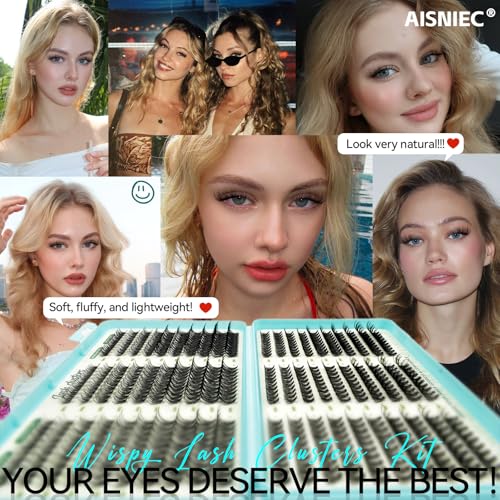 600pcs Wispy Lash Clusters Kit D Curl Lashes Cluster