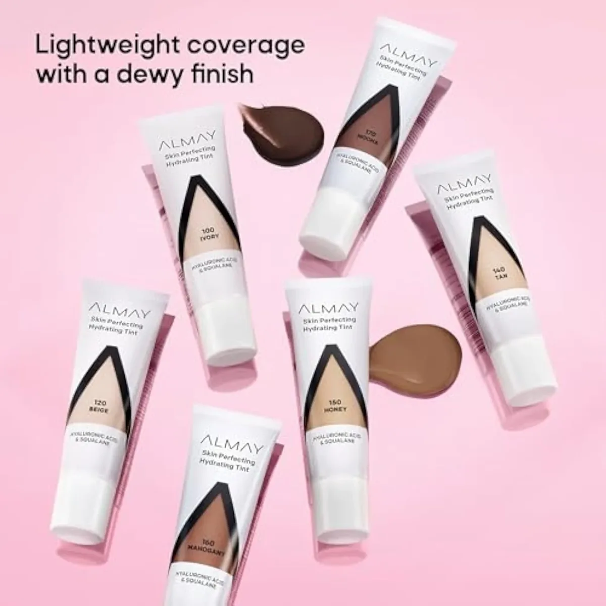 Hydrating Liquid Foundation Tint, Lightweight with Light Coverage, Naturally Dewy Finish, Hypoallergenic, Dermatologist TestedFragrance Free, 100 Ivory, 0.94 fl oz.