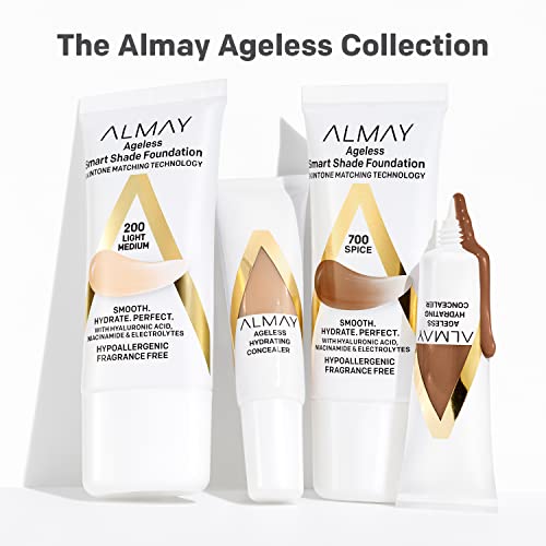 Anti-Aging Foundation, Smart Shade Face Makeup with Hyaluronic Acid, Niacinamide, Vitamin C & E, Hypoallergenic-Fragrance Free, 050 Fair, 1 Fl Oz (Pack of 1)