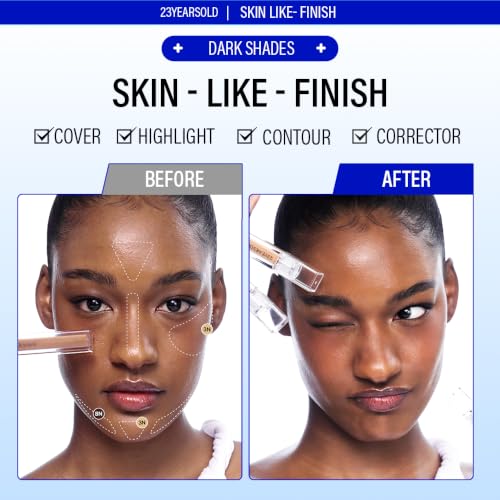Clear Complexion Acne & Blemish Spot Treatment Concealer Makeup with Salicylic Acid- Lightweight, Full Coverage, Hypoallergenic, Fragrance-Free, for Sensitive Skin, 100 Light