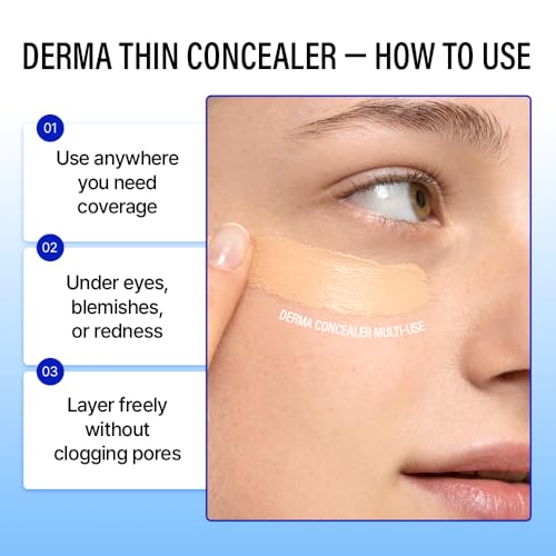 Clear Complexion Acne & Blemish Spot Treatment Concealer Makeup with Salicylic Acid- Lightweight, Full Coverage, Hypoallergenic, Fragrance-Free, for Sensitive Skin, 100 Light