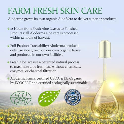 Aloe Vera Gel Made within 12 Hours of Harvest with 99% Pure Organic Aloe
