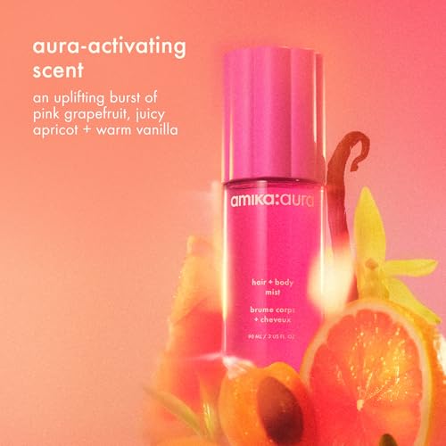amika: aura hair and body mist | pink grapefruit, ju