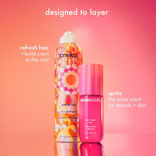 amika: aura hair and body mist | pink grapefruit, ju