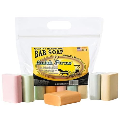 Natural Bar Soap Variety Pack, Moisturizing Soap Bars - 5 Bars