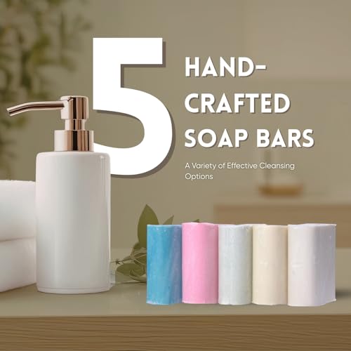 Natural Bar Soap Variety Pack, Moisturizing Soap Bars - 5 Bars