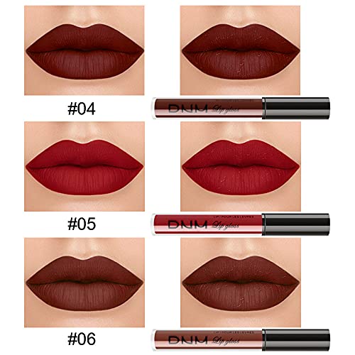 3Pcs Dark Red Brown Matte 24-Hour Liquid Lipstick Sets