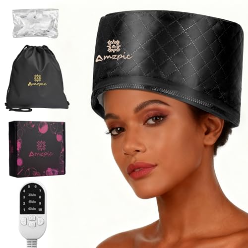 Thermal Heat Cap for Deep Conditioning 10-Level Electric Steamer Natural Afro