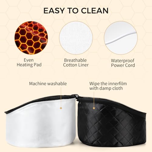 Thermal Heat Cap for Deep Conditioning 10-Level Electric Steamer Natural Afro