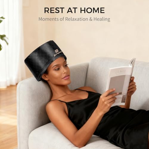 Thermal Heat Cap for Deep Conditioning 10-Level Electric Steamer Natural Afro