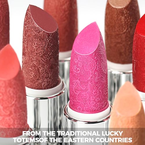 Metallic Nude Pink Lipstick For Women,Hydrating Creamy Formula