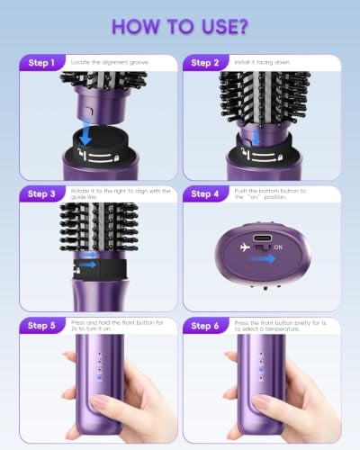 Cordless Curling Iron Rechargeable 1 inch 1.5 inch 8000mAh