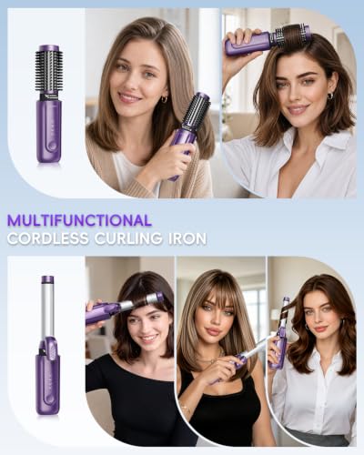 Cordless Curling Iron Rechargeable 1 inch 1.5 inch 8000mAh