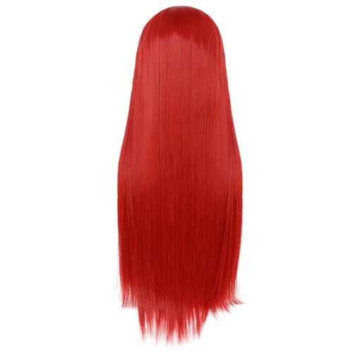 Long Red Wig with Bangs