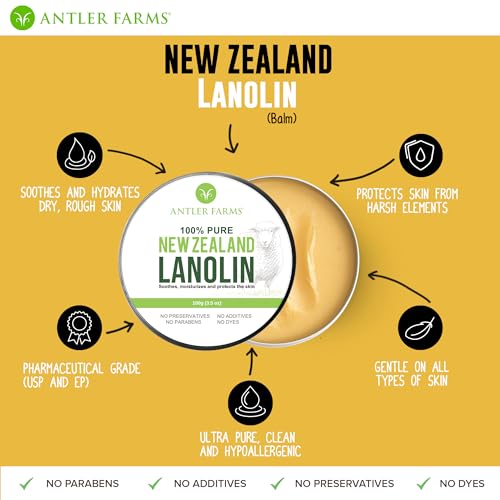 Antler Farms - 100% Pure New Zealand Lanolin, 100g