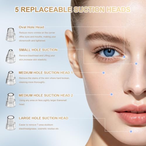 Blackhead Remover Tools Electric Vacuum Facial Pore Cleaner White
