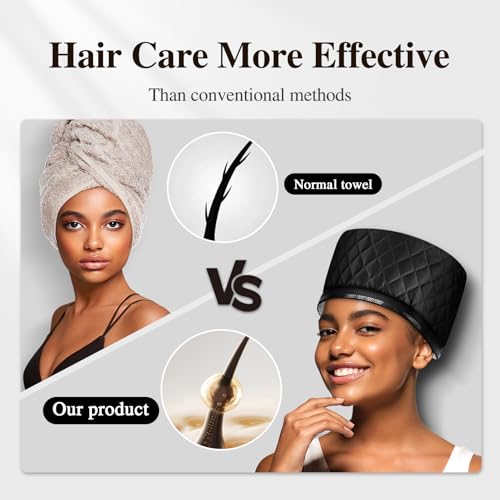 Heat Cap for Deep Conditioning 10-Level 3 Time Settings Hair Steamer