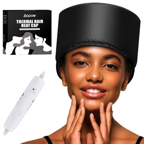 Heated Electric Thermal Steamer Cap for Natural Black Afro Hair