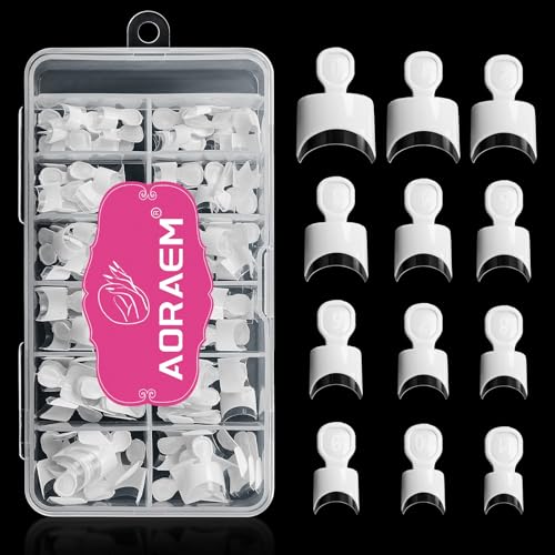 120 PCS Acrylic White Short French Nail Tips