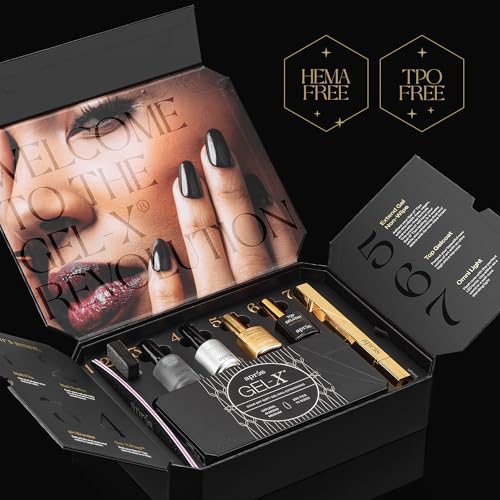 Gel-X Professional Nail Extension Starter Kit Soft Gel Tips Natural Coffin Medium
