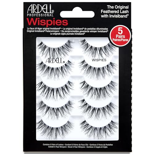 False Eyelashes Wispies Black 6 Pairs